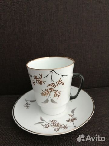 Кофейные пары костяной фарфор Лфз Веточки
