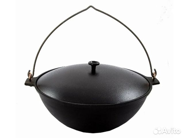 Казан чугунный походный с душкой