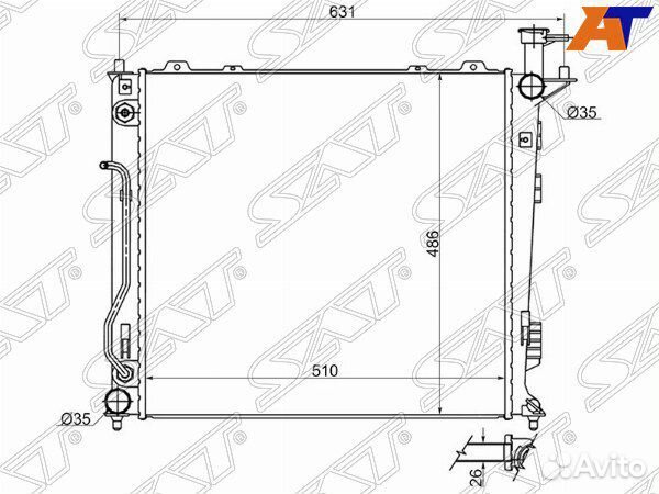 Радиатор hyundai santa FE