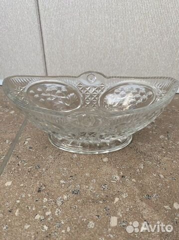 Новые хрустальные вазы лодочки в коробке СССР