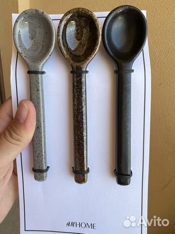 Фарфоровые ложки HM home набор 3 штуки
