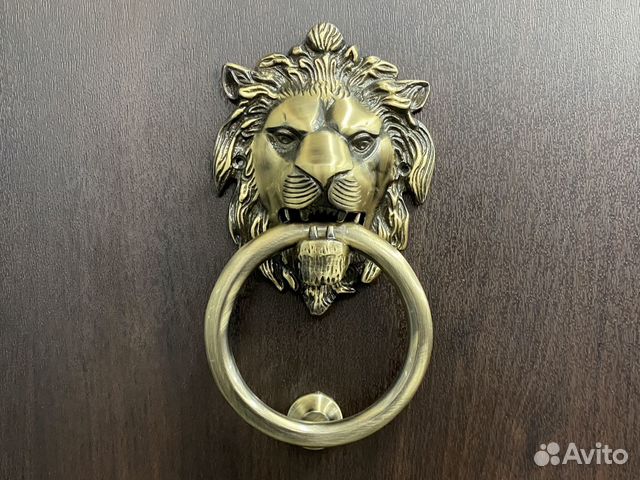 Бронзовый Лев дверная ручка стучалка кнокер