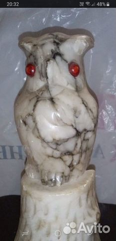 Сова светильник, оникс