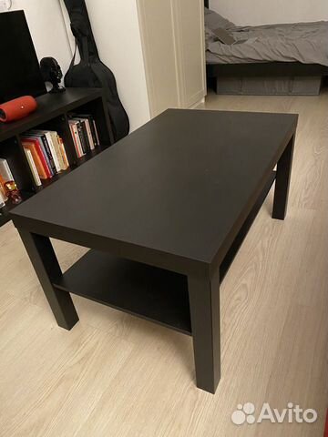 Придиванный столик лакк черный