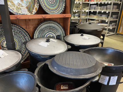 Крышка сковородка чугунная на казан 12 литров