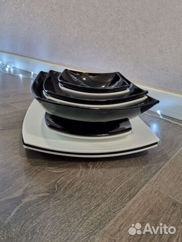 Тарелки luminarc черно-белые