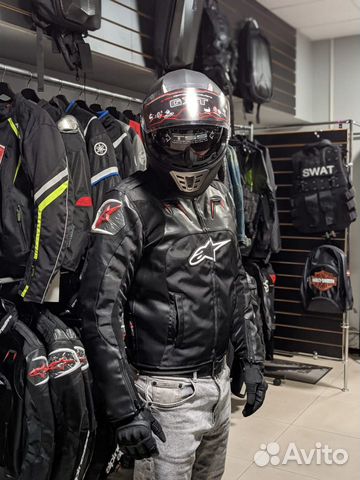 Мотокуртка с защитой AlpineStars текстиль кожа
