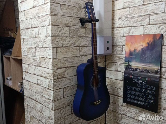 Гитара синяя акустическая