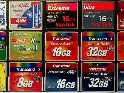 Карты памяти Compact Flash 1-128GB от