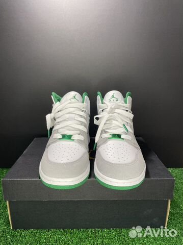 Air Jordan 1 Mid Green Grey