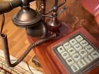 Ретро телефон на деревянной подставке объявление продам