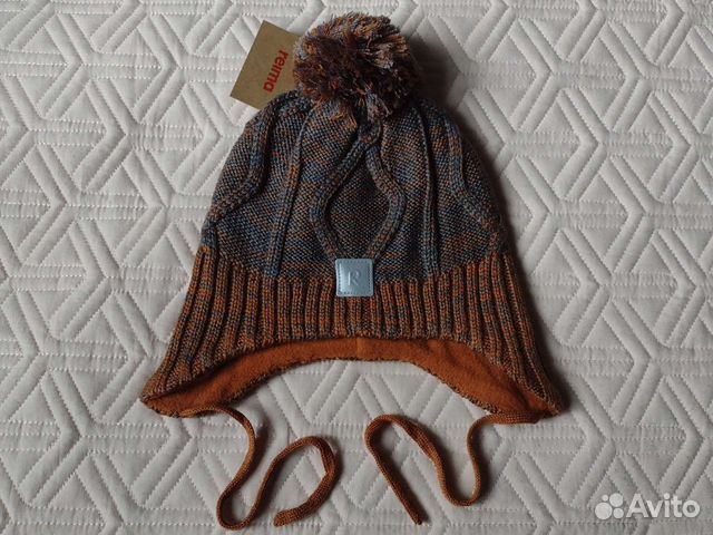 Новая зимняя шапка 52 Reima коричневая мальчика