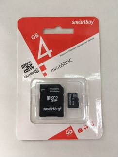 Карта памяти microsdhc SmartBuy 4 гб