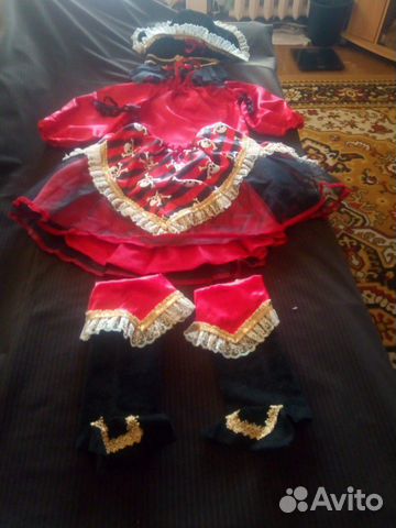 Костюм маскарадный # Пиратка красная#