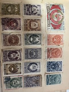 Почтовые марки СССР и европы