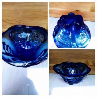 Фужеры посуда кобальт хрусталь цветное стекло СССР