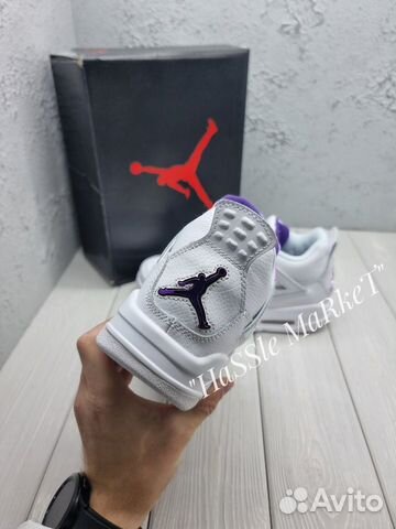 Кроссовки Унисекс Nike Air Jordan 4 White/Purple