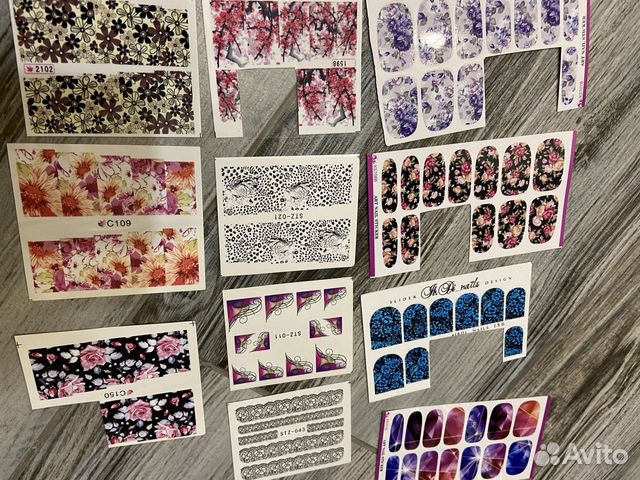 Слайдеры, наклейки для магикюра, дизайна ногтей