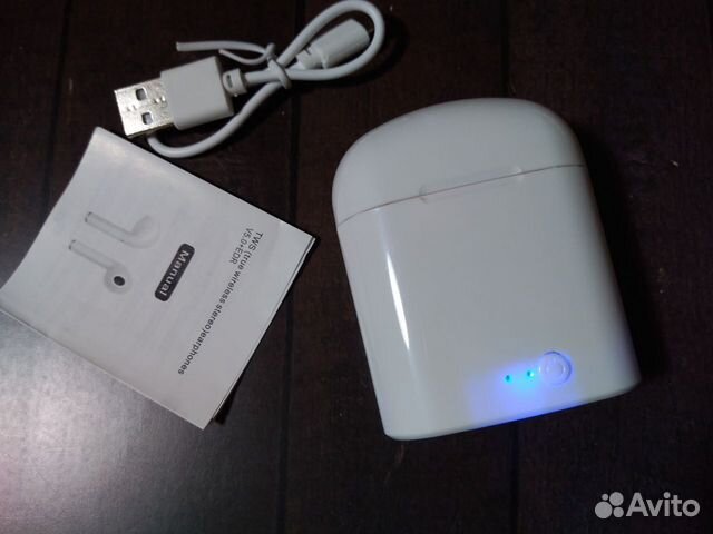 Беспроводные наушники i7s TWS новые Белые