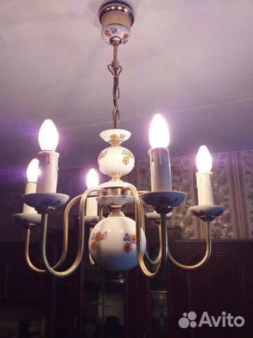 Люстра форфоровая СССР. Чехословакия