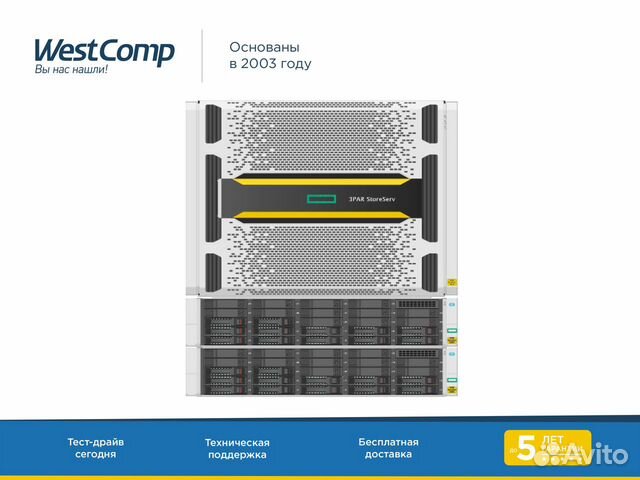 Схд HPE 3PAR 20450 2n 24x3.84Tb SSD 12G