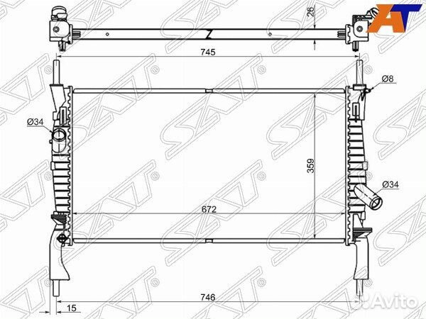 Радиатор ford transit 06, ford transit 06-14