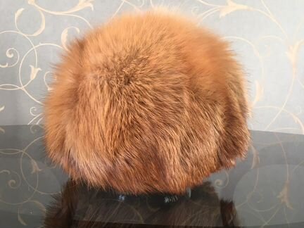 Шапка из меха рыжей лисы