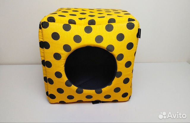 Домик лежанка для кошки и собаки 30х30х30 см