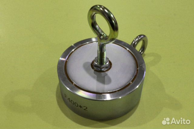 Поисковый магнит двухсторонний F400х2 + Веревка