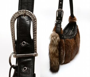 Дизайнерская меховая сумочка