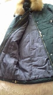 Плащ на синтепоне с натуральным мехом р. 44-46