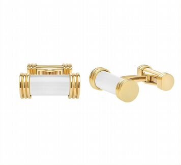 Запонки Mercury золото перламутр