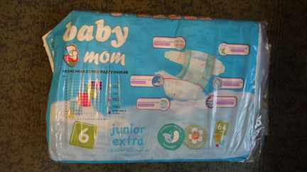 Подгузники Baby Mom 15-30 кг 64 шт/уп 6 размер