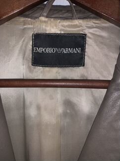 Плащ кожаный Armani