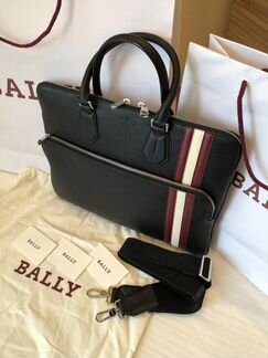 Bally деловая сумка портфель для ноутбука черн кож