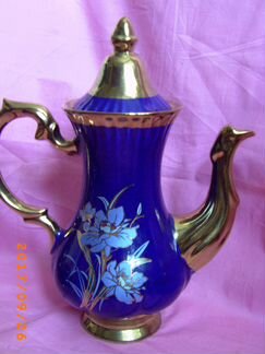 Сервиз кофейный прошлого века, кобальт, золот