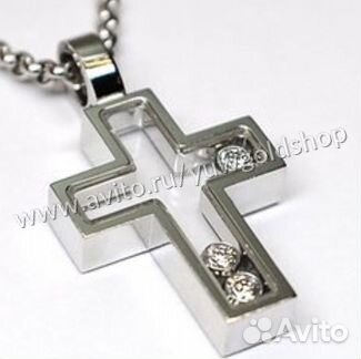 Новый золотой крест Chopard с брил. 0.09 ct, 6.5 г