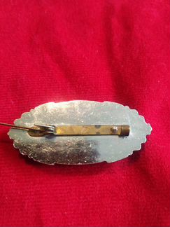 Брошь СССР, завода Рекорд.Натуральная яшма