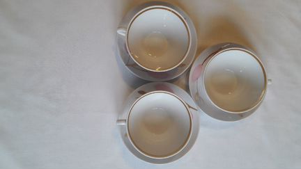 Винтаж. Фарфоровые чайные пары «Мимоза». Дулёво