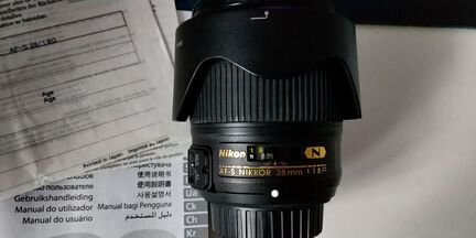 Объектив nikon AF-S 28mm f/1.8 G nikkor