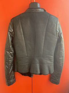 Куртка комбинированная кожа