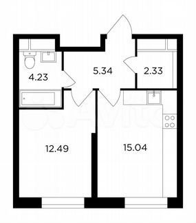 1-к квартира, 39.4 м², 9/30 эт.