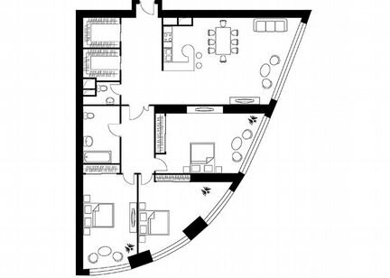 3-к квартира, 165.6 м², 16/56 эт.