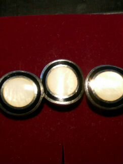 Комплект серебряные серьги с перламутром и кольцо