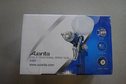 Краскопульт hvlp 1/4М дюйм верхним бачком auarita