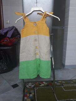 Платье-сарафан на девочку льняное