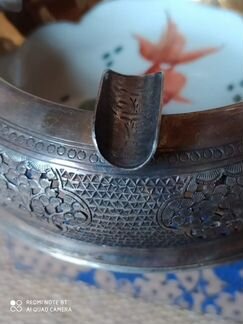 Серебряная пепельница 
