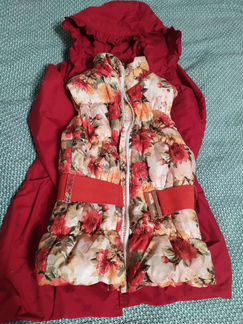 Плащ и жилетка на девочку 110-134