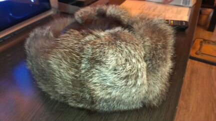 Шапка-ушанка из чернобурки