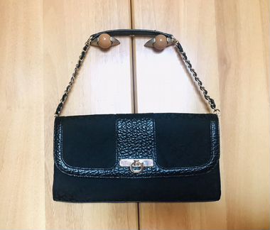 Сумка клатч dkny оригинал кожа текстиль как новая